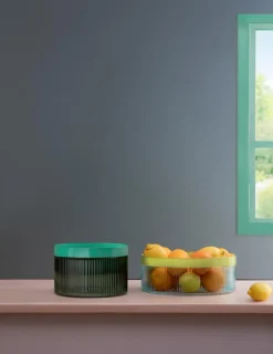 Dekoschalen|Remember Schale Groove Ø 20 cm Grün
