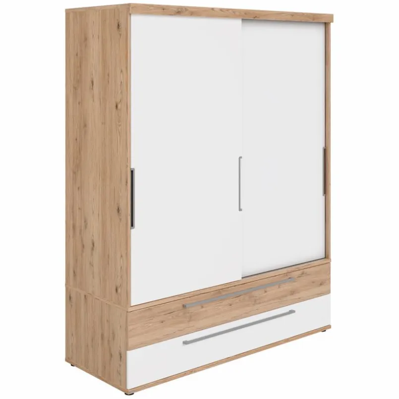 Paidi Kinderzimmer Schränke|Kinderzimmer Schränke-Schiebetürenschrank Fionn 164 x 207 cm Eiche / Weiß