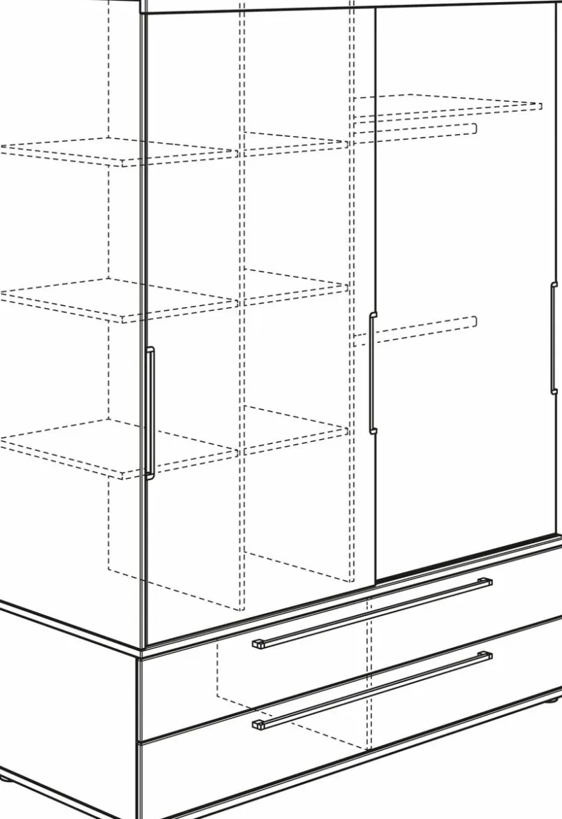 Paidi Kinderzimmer Schränke|Kinderzimmer Schränke-Schiebetürenschrank Fionn 164 x 207 cm Eiche / Weiß