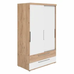 Kinderzimmer Schränke|Kinderzimmer Schränke|Paidi Schiebetürenschrank Fionn 124 x 207 cm Eiche / Weiß