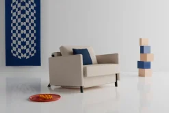 Schlafsofas|Sessel|INNOVATION LIVING Schlafsessel Cubed 90 mit Armlehnen Sand Grey