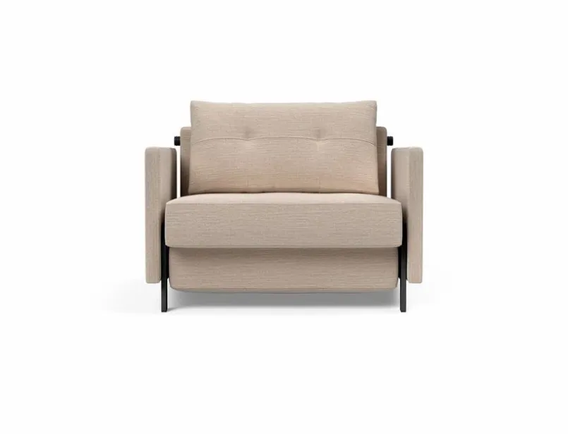 Schlafsofas|Sessel|INNOVATION LIVING Schlafsessel Cubed 90 mit Armlehnen Sand Grey