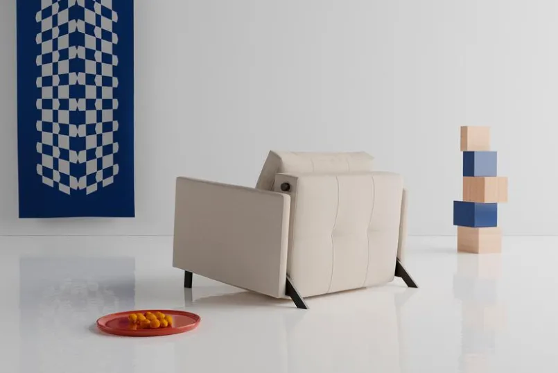 Schlafsofas|Sessel|INNOVATION LIVING Schlafsessel Cubed 90 mit Armlehnen Sand Grey