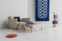 Schlafsofas|Sessel|INNOVATION LIVING Schlafsessel Cubed 90 mit Armlehnen Sand Grey