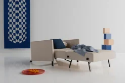 Schlafsofas|Sessel|INNOVATION LIVING Schlafsessel Cubed 90 mit Armlehnen Sand Grey
