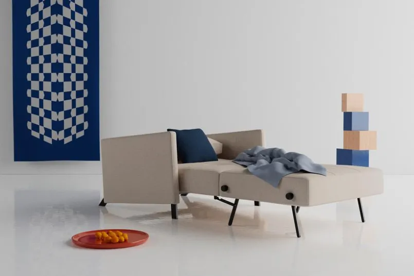 Schlafsofas|Sessel|INNOVATION LIVING Schlafsessel Cubed 90 mit Armlehnen Sand Grey
