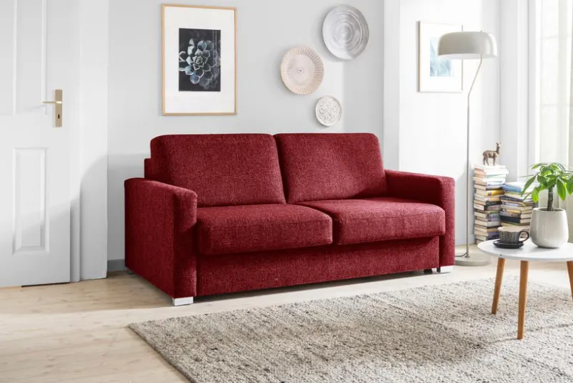 Schlafsofas|Schlafsofas-Schlafsofa Cleo Rot