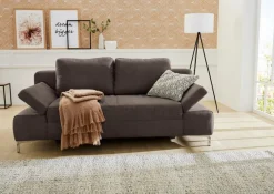 Schlafsofas|Schlafsofas-Schlafsofa Jano Braun / Gemustert