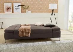 Schlafsofas|Schlafsofas-Schlafsofa Jano Braun / Gemustert