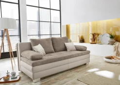 Schlafsofas|Schlafsofas-Schlafsofa Lincoln Greige / Greige