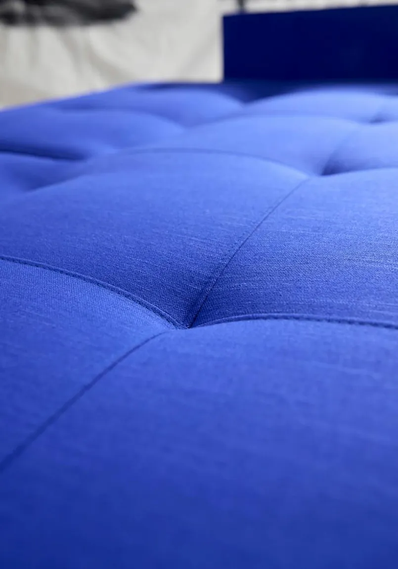 INNOVATION LIVING Schlafsofas|Schlafsofas-Schlafsofa mit Armlehnen Splitback Chrom Ultramarine