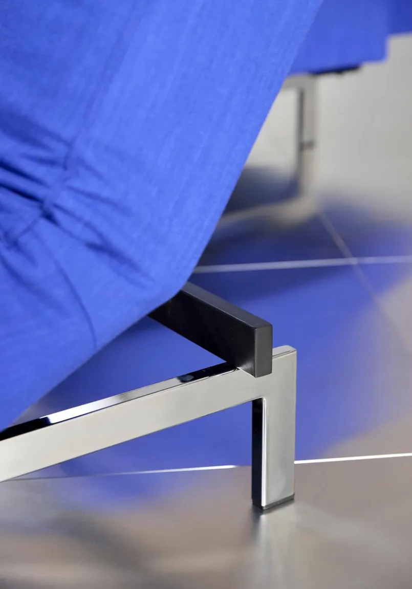 INNOVATION LIVING Schlafsofas|Schlafsofas-Schlafsofa mit Armlehnen Splitback Chrom Ultramarine