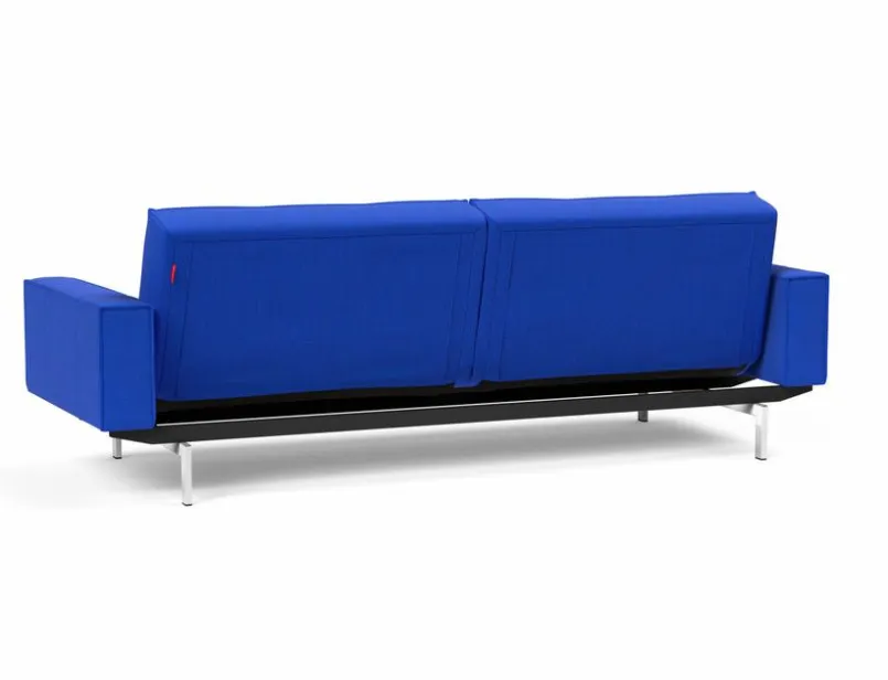 INNOVATION LIVING Schlafsofas|Schlafsofas-Schlafsofa mit Armlehnen Splitback Chrom Ultramarine