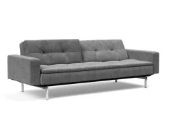 INNOVATION LIVING Schlafsofas|Schlafsofas-Schlafsofa mit Armlehnen Dublexo Chrom Charcoal