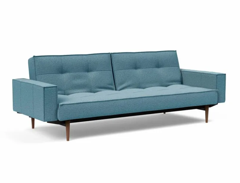 Schlafsofas|Schlafsofas|INNOVATION LIVING Schlafsofa mit Armlehnen Splitback Styletto dunkel Light Blue