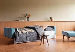 Schlafsofas|Schlafsofas|INNOVATION LIVING Schlafsofa mit Armlehnen Splitback Styletto dunkel Light Blue