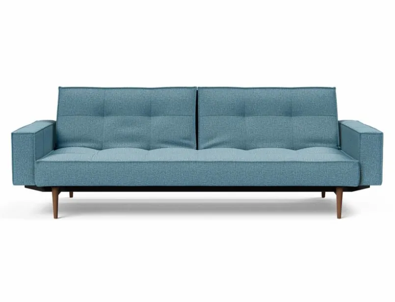 Schlafsofas|Schlafsofas|INNOVATION LIVING Schlafsofa mit Armlehnen Splitback Styletto dunkel Light Blue