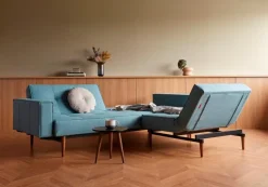 Schlafsofas|Schlafsofas|INNOVATION LIVING Schlafsofa mit Armlehnen Splitback Styletto dunkel Light Blue