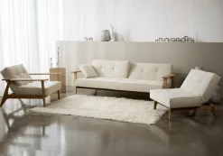 INNOVATION LIVING Schlafsofas|Schlafsofas-Schlafsofa Splitback Frej Eiche Off White