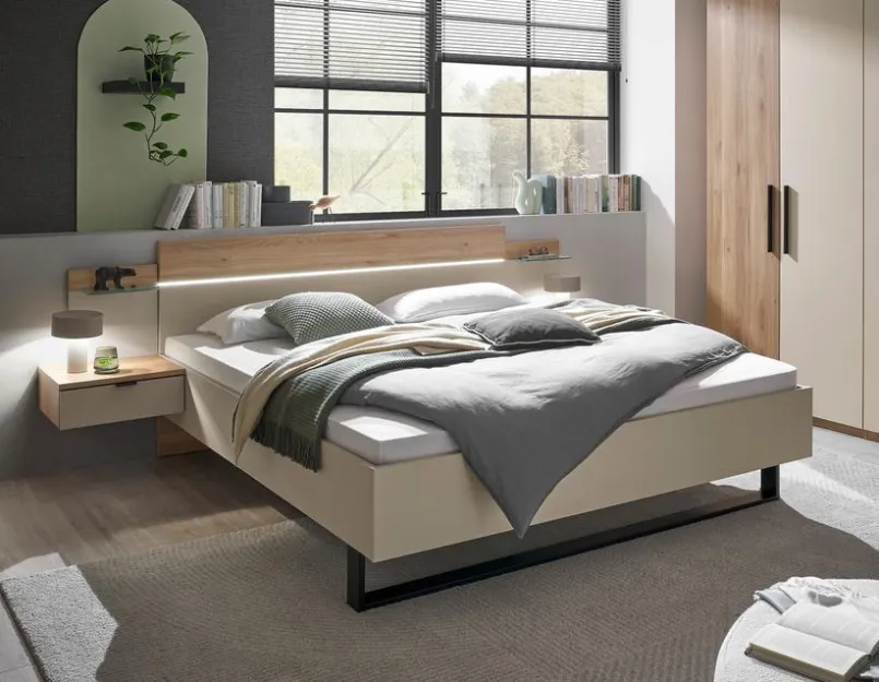 Schlafzimmer-Komplettsets-Schlafzimmer-Set Danao 4tlg. Eiche / Kaschmir