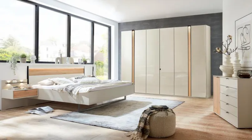 Schlafzimmer-Komplettsets|Wiemann Schlafzimmer-Set Marino 4tlg. Champagner