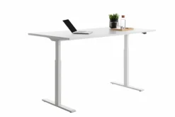 Ergotec Schreibtische-Schreibtisch elektrisch 180 x 80 cm Weiß