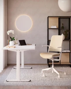 Schreibtische|NowyStyl Schreibtisch elektrisch eComo 135 x 65 cm White