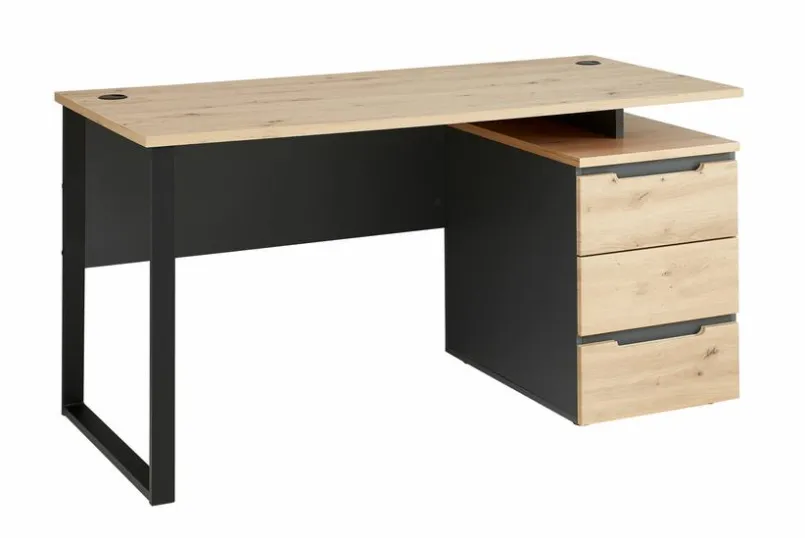 Innostyle Schreibtische-Schreibtisch Memphis Eiche Artisan