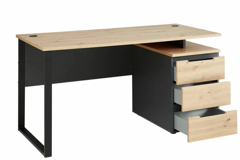 Innostyle Schreibtische-Schreibtisch Memphis Eiche Artisan