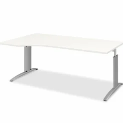 Röhr Schreibtische|Büromöbel-Serien-Schreibtisch Techno 200 cm Silber