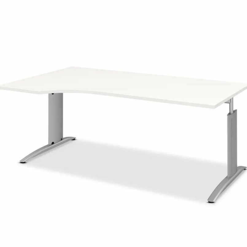 Röhr Schreibtische|Büromöbel-Serien-Schreibtisch Techno 200 cm Silber