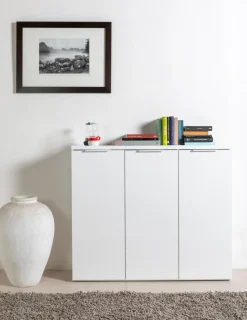 Schuhschränke|Composad Schuhschrank Mundi Weiß / Hochglanz