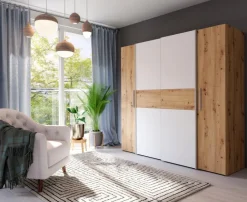 Schwebe-/Drehtürenschrank Kalixtus 200 x 190 cm<FORTE Hot