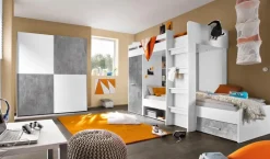Pol Power Kinderzimmer Schränke|Kinderzimmer Schränke-Schwebetürenschrank Puls 170 x 195 cm Weiß / Grau