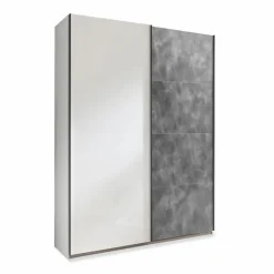 Composad Kinderzimmer Schränke|Kinderzimmer Schränke-Schwebetürenschrank Systema 150 x 223 cm Weiß / Grau