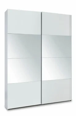Composad Kinderzimmer Schränke|Kinderzimmer Schränke-Schwebetürenschrank Systema 150 x 223 cm Weiß / Hochglanz
