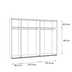 Schwebetürenschrank Fayola 270 x 211 cm<FORTE Clearance