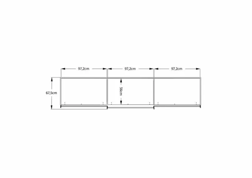 Kleiderschränke|Staud Schwebetürenschrank Includo-Glas 298 x 222 cm Hellgrau