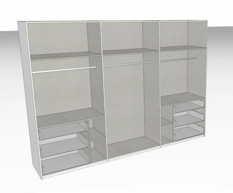WIMEX Kleiderschränke-Schwebetürenschrank Level 36 300 x 216 cm Weiß