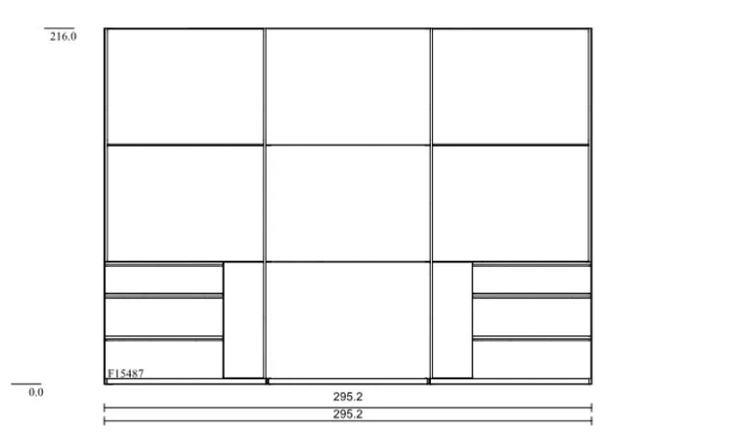WIMEX Kleiderschränke-Schwebetürenschrank Level 36 300 x 216 cm Weiß