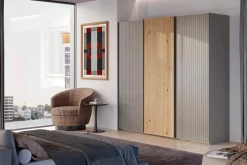 Kleiderschränke|Clara Home Schwebetürenschrank Lousada 302 x 235 cm Hellgrau