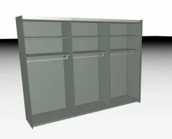 Kleiderschränke|Clara Home Schwebetürenschrank Lousada 302 x 235 cm Hellgrau