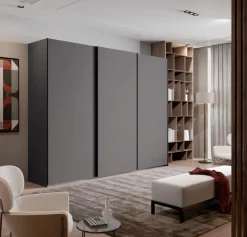 Kleiderschränke|Clara Home Schwebetürenschrank Lousada 302 x 235 cm Betongrau