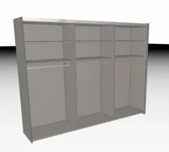 Kleiderschränke|Clara Home Schwebetürenschrank Lousada 302 x 235 cm Betongrau
