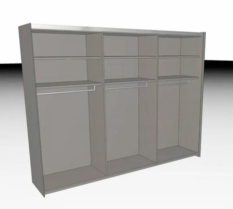 Kleiderschränke|Clara Home Schwebetürenschrank Lousada 302 x 235 cm Betongrau