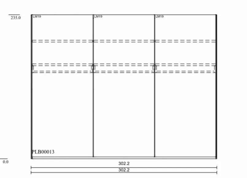 Kleiderschränke|Clara Home Schwebetürenschrank Lousada 302 x 235 cm Betongrau