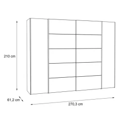 Schwebetürenschrank Narago 270 x 210 cm<FORTE