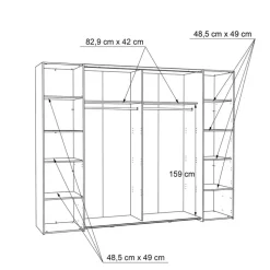 Schwebetürenschrank Narago 270 x 210 cm<FORTE