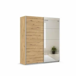 Kleiderschränke|rauch ORANGE Schwebetürenschrank Quadra 181 x 210 cm Artisan-Eiche