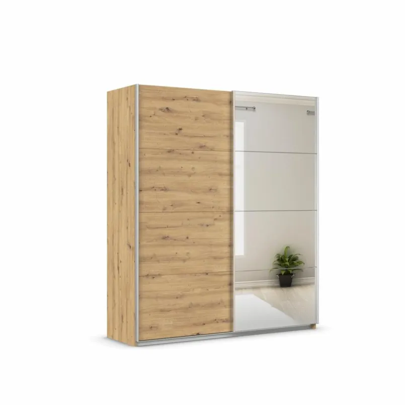 Kleiderschränke|rauch ORANGE Schwebetürenschrank Quadra 181 x 210 cm Artisan-Eiche